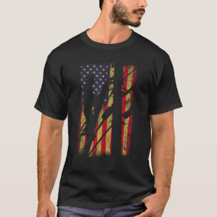 Mens Proud Lineman American Flag Electric Cable Li T-Shirt