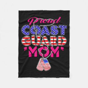 Mens Proud Military Mum Dog Tags Military Mother Fleece Blanket