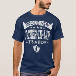 Mens Proud New FatherInLaw Its A Boy Gender Reveal T-Shirt