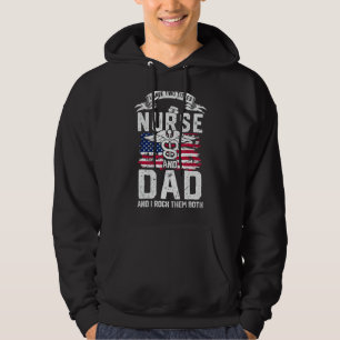 Mens Proud Nurse Father I Am A Dad And A Nurse Mur Hoodie