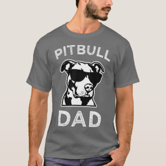 Mens Proud Pitbull Dad Mens Pit Bull Dog  funny Pi T-Shirt