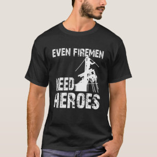 Mens Proud Power Lineman Electric Even Firemen Nee T-Shirt