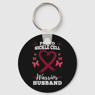 Mens Proud Sickle Cell Warrior Husband Sickle Cell Key Ring