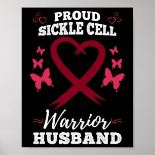 Mens Proud Sickle Cell Warrior Husband Sickle Cell Poster