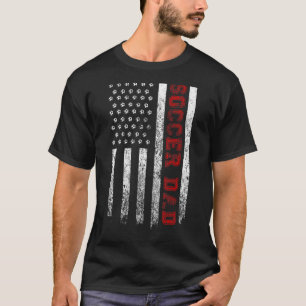Mens Proud Soccer Dad American Flag Cool Usa Patr T-Shirt