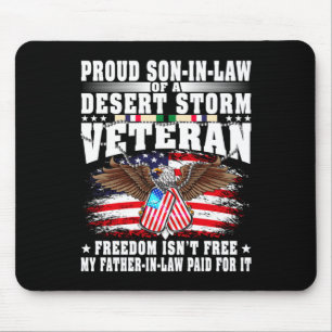 Mens Proud Son-In-Law Of Desert Storm Veteran Dom Mouse Pad