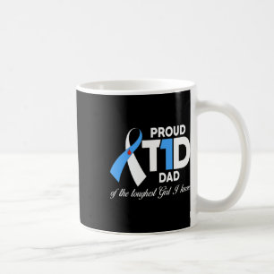 Mens Proud T1d Dad Of Daughter Diabetes Awareness Coffee Mug