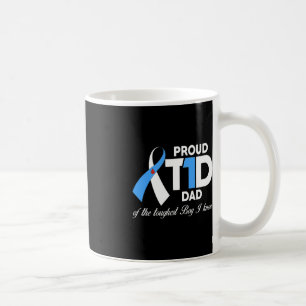 Mens Proud T1D Dad Of Son Diabetes Awareness Diabe Coffee Mug