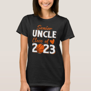 Mens Proud Uncle Of A 2023 Senior Basketball Gradu T-Shirt