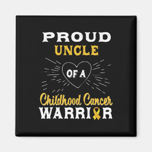 Mens Proud Uncle Of A Childhood Cancer Warrior Awa Magnet