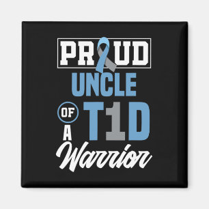 Mens Proud Uncle Of A T1d Warrior Diabetes Awarene Magnet