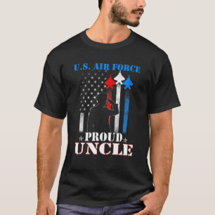 Mens Proud US Air Force Uncle Flag Patriotic Milit T-Shirt