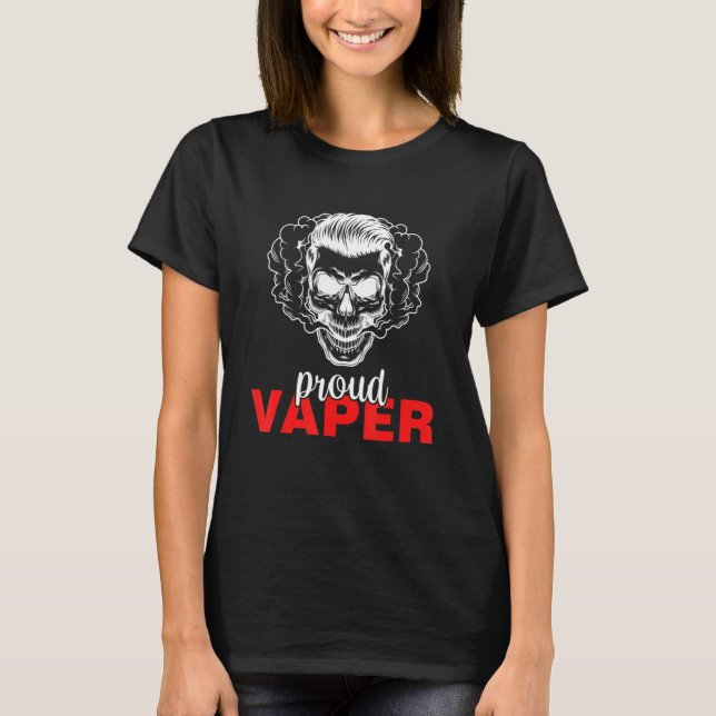 Mens Proud Vaper Vaping Vapor Smoking E Cig Suppor T-Shirt (Front)