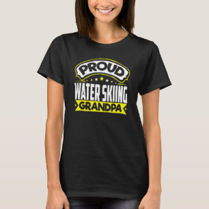 Mens Proud Water Skiing Grandpa Funny Design Men T-Shirt