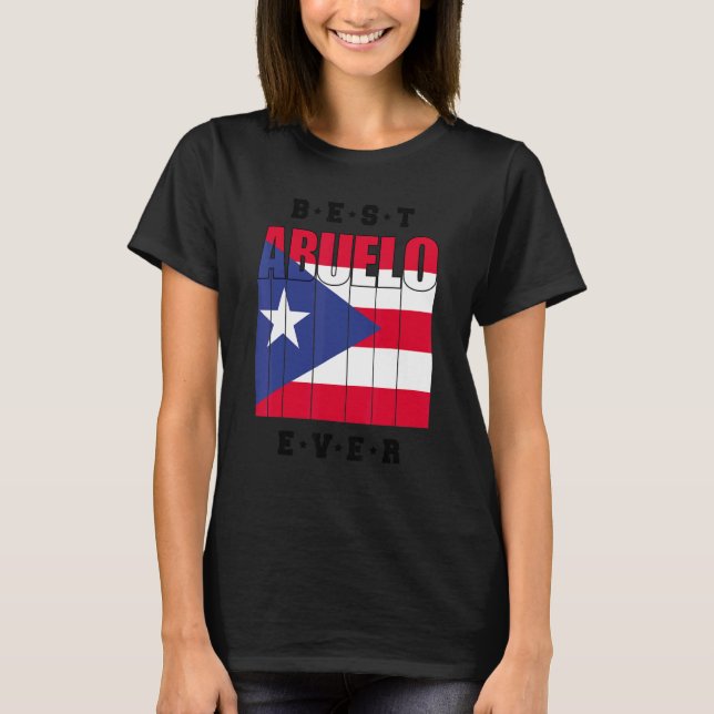 Mens Puerto Rican Best Abuelo Ever Fathers Day Pue T-Shirt (Front)