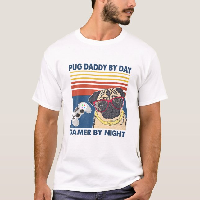 Mens Pug Daddy By Day Funny Dog Lover Father's Day T-Shirt (Front)
