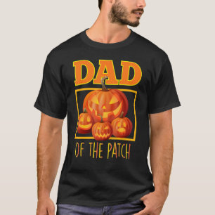 Mens Pumpkin Halloween Dad of the Patch Jack o' La T-Shirt