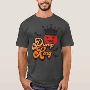 Mens Pumpkin King Bats Crown Jack O Lantern Hallow T-Shirt
