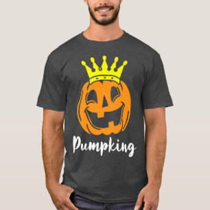 Mens PumpKing Lazy Halloween Costume Pumpkin Jack T-Shirt