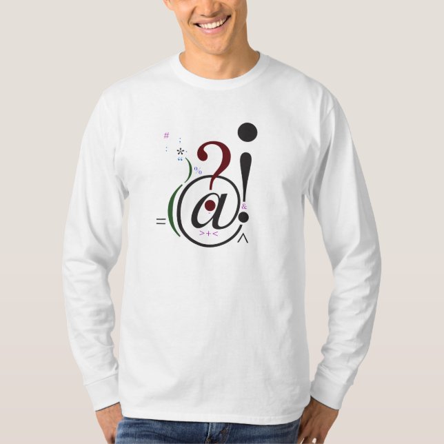Men's Punctuation Long Sleeve Shirt (Front)