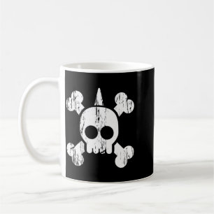 Mens Punk Skull Bones Rock Music Aesthetic Coffee Mug
