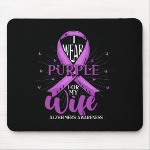 Mens Purple Ribbon Heimerheimers Fighter Wife Heim Mouse Pad