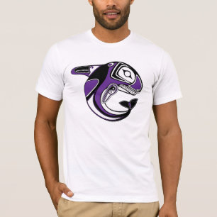 Men's Purple Whale Totem Tee