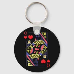 Mens Queen Of Heart Womens Clothing Gift For Key Ring