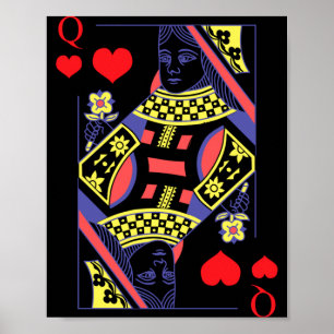 Mens Queen Of Heart Womens Clothing Gift For Poster