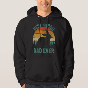 Mens Rabbit Vintage Best Rabbit Dad Ever Father's Hoodie