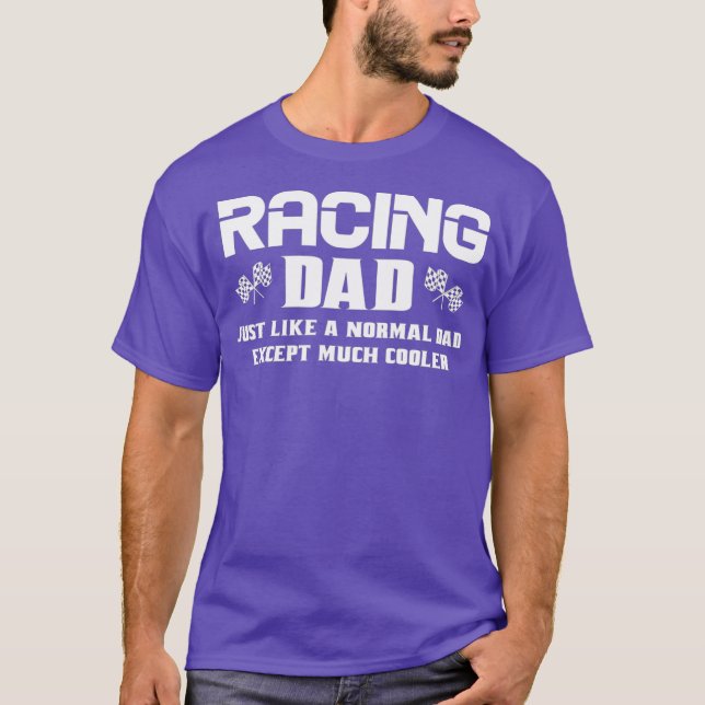 Mens Racing Dad Dirt Track Racing Racetrack T-Shirt (Front)