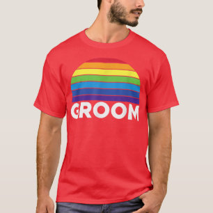 Mens Rainbow Colours Groom Lgbt1667 T-Shirt