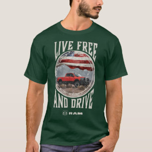 Mens Ram Trucks Live Free and Drive T-Shirt