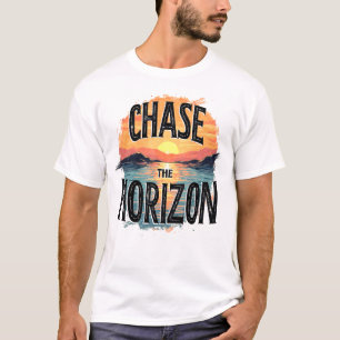 Mens Raster Chase The Horizon Retro Vintage T-Shirt