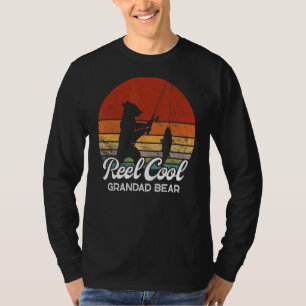 Mens Real Cool Grandad Bear Father's Day Bear Fis T-Shirt