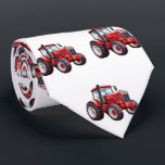 Men's Red Farm Tractor   Tie<br><div class="desc">Add a touch of rustic charm to your wardrobe with this Men's Red Farm Tractor Neck Tie. Featuring a classic design with vibrant red tractors against a white background, this tie is perfect for farmers, tractor enthusiasts, or anyone who loves country living. Whether for a special event, a casual outing,...</div>