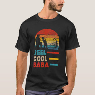 Mens Reel Cool Baba Fisherman Daddy Father Day Gif T-Shirt