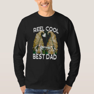Mens Reel Cool Best Dad Gnome For Men & Grandpa F T-Shirt