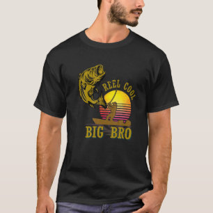 Mens Reel Cool Big Bro Fisherman Big Bro Father's T-Shirt