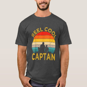 Mens Reel Cool Captain Fishing Daddy Vintage Grand T-Shirt