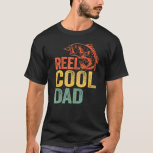 Mens Reel Cool Dad Bass Fish Grandpa Fisherman Dad T-Shirt