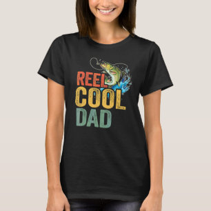 Mens Reel Cool Dad Bass Fish Grandpa Fisherman Dad T-Shirt