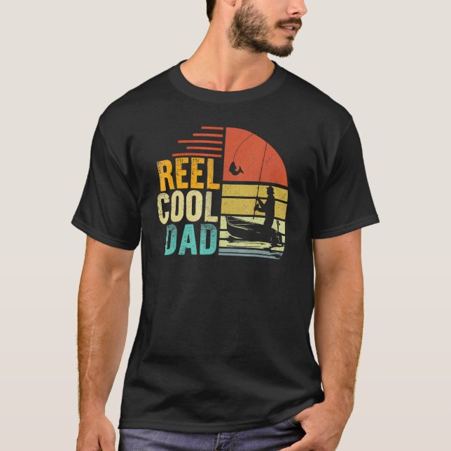 Mens Reel Cool Dad  Father's Day For Fishing Daddy T-Shirt (Front)