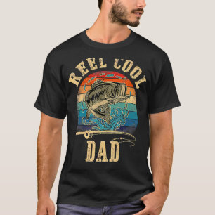 Mens Reel Cool Dad Fisherman Father's Day Fishing T-Shirt