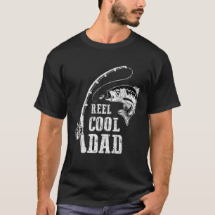 Mens Reel Cool Dad Fishing Daddy Fathers Day T-Shirt