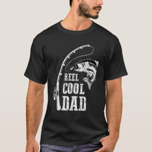 Mens Reel Cool Dad Fishing Daddy Fathers Day T-Shirt