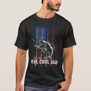 Mens REEL COOL DAD Fishing Father's Day 4th of J T-Shirt