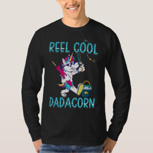 Mens Reel Cool Dadacorn Cool Unicorn Fisher Dad Fa T-Shirt