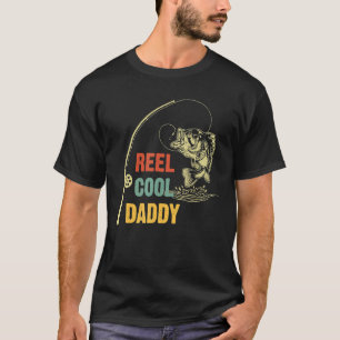 Mens Reel Cool Daddy Fishing Grandpa Father's Day T-Shirt