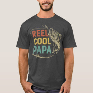 Mens Reel Cool DadFishing Daddy Dad Joke Fathers D T-Shirt